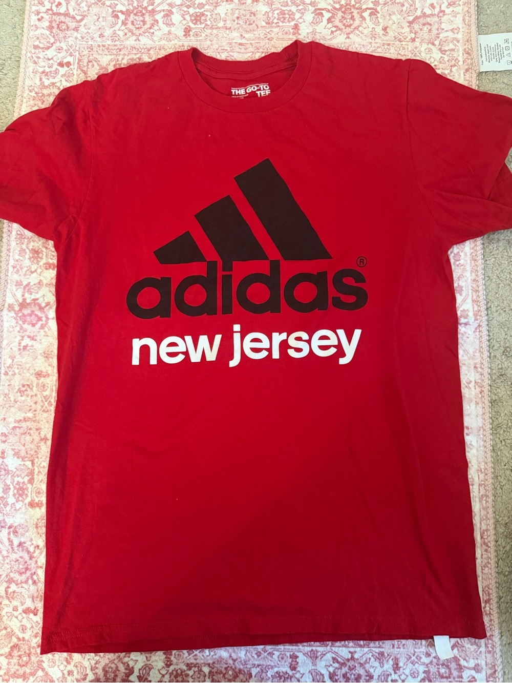 adidas Red Graphic 'The Go-To Tee' Crewneck